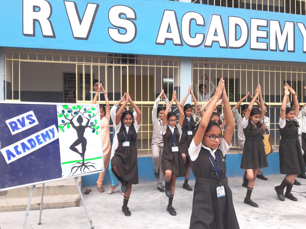 International Yoga Day celebrated in R.V.S Academy