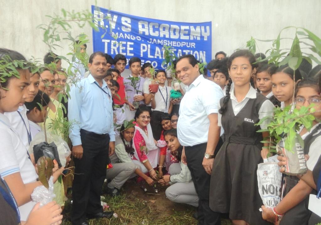 Tree plantation in R.V.S Academy