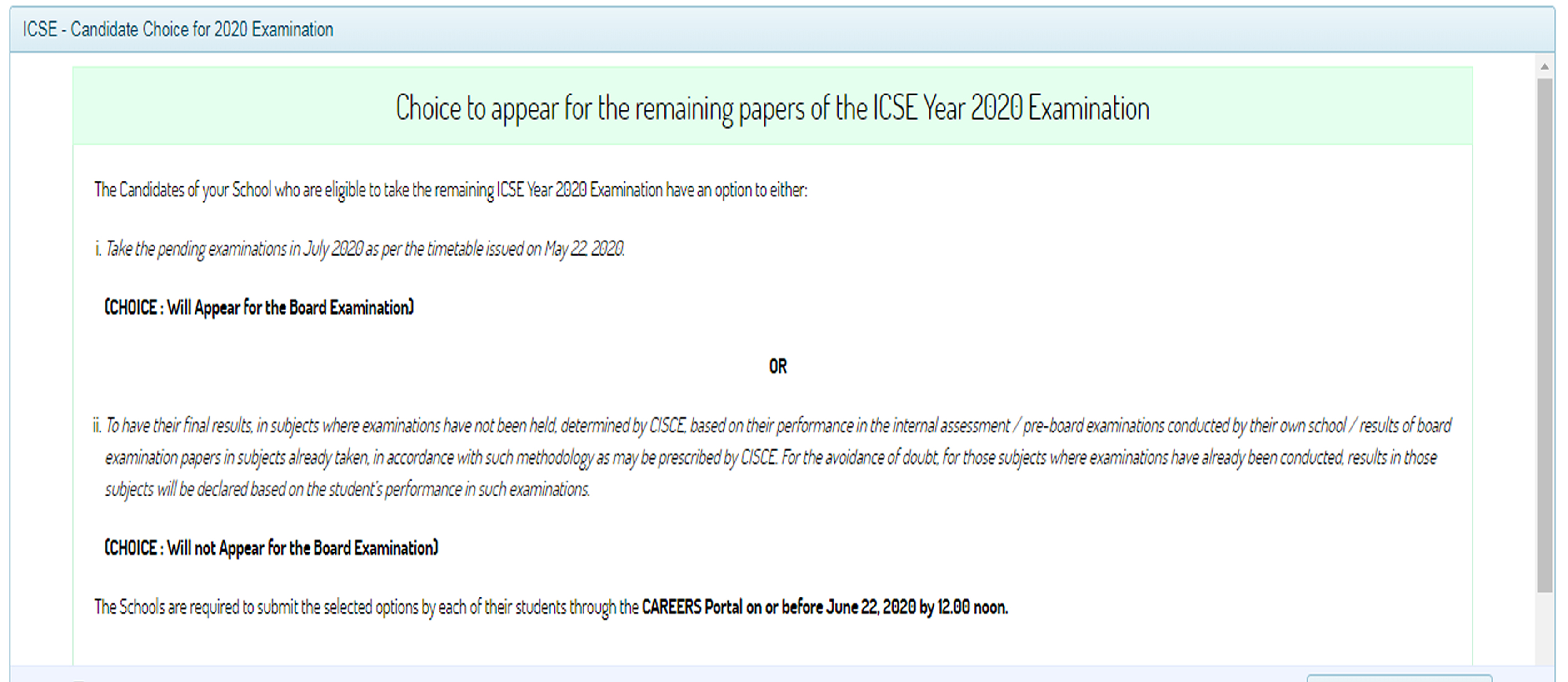 CISCE CIRCULAR