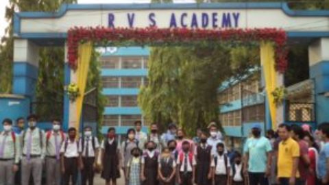 The premises of RVS academy buzzed with children