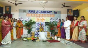 R.V.S. Academy celebrated Saraswati Puja