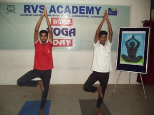International Yoga Day celebrated at RVS Academy on 21st June 2023